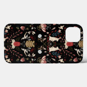 Coques Case-Mate iPhone Folk Art Spring Bunnies Botanique (Verso (horizontal))