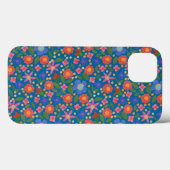 Coques Case-Mate iPhone Folk Art Style Floral sur bleu iPad Mini Case (Verso (horizontal))