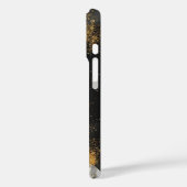 Coques Case-Mate iPhone Fond Abstrait Élégant Noir et Or (Verso / Gauche)