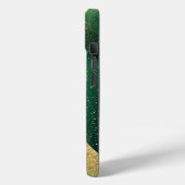 Coques Case-Mate iPhone Fond Abstrait Vert Élégant Avec Paillettes (Verso / Gauche)