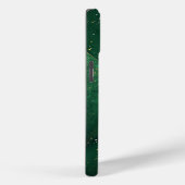 Coques Case-Mate iPhone Fond Abstrait Vert Élégant Avec Paillettes (Verso / Droite)