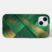 Coques Case-Mate iPhone Fond Abstrait Vert Élégant Avec Paillettes (Verso (horizontal))
