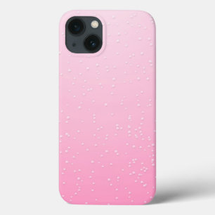 iPhone 13 Coque Fond d'art Champagne Rose avec Petites Bulles