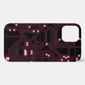 Coques Case-Mate iPhone fond de circuit de micro-puce rose, 3d, ab (Verso (horizontal))