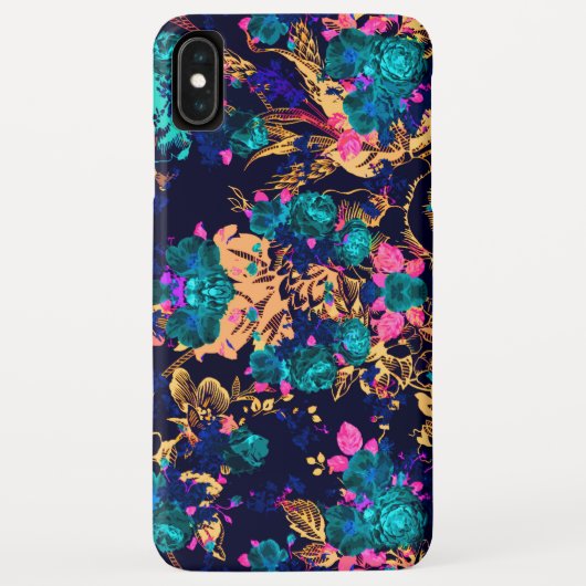 Coques Case-Mate iPhone Fond de fleurs abstraites chic mignon (Dos)