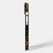 Coques Case-Mate iPhone Fond de luxe avec impression léopard et nom (Verso / Gauche)
