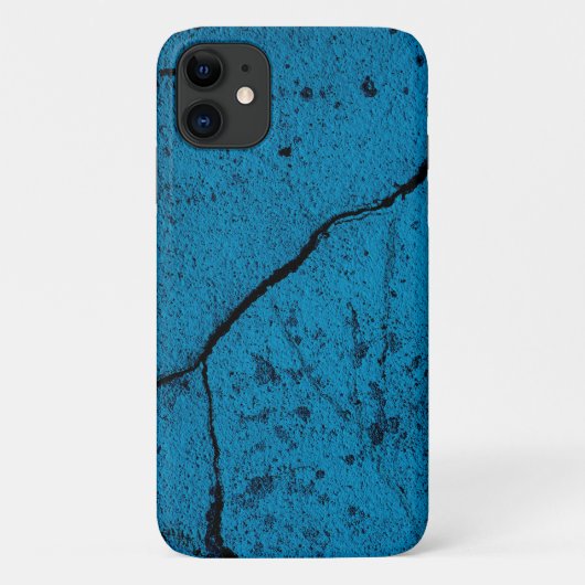 Coques Case-Mate iPhone Fond de mur fissuré bleu (Dos)