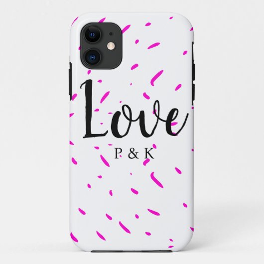 Coques Case-Mate iPhone Fond de nom d'amour abstrait rose minimal simple (Dos)