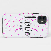 Coques Case-Mate iPhone Fond de nom d'amour abstrait rose minimal simple (Dos (Horizontal))