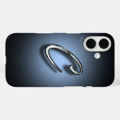 Coques Case-Mate iPhone Fond de projecteur de monogramme (Verso (horizontal))