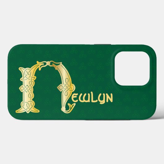 Coques Case-Mate iPhone Fond décoratif du 16e siècle Celtic N (Verso (horizontal))