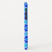Coques Case-Mate iPhone Fond d'écran Art déco Motif, bleu cérulean (Dos/Gauche)