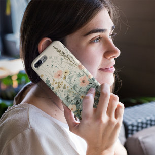 Coque iPhone 15 Pro Max Fond d'écran d'aquarelle à fleurs rétro Abstrait