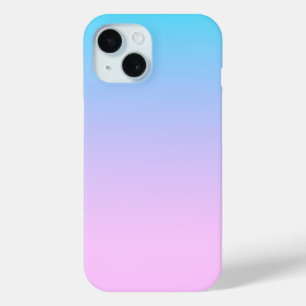 Coque Pour iPhone 15 Fond dégradé bleu et rose