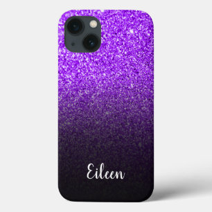 Case-Mate iPhone Case Fond dégradé noir pailleté violet girly personnali