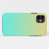 Coques Case-Mate iPhone Fond dégradé pastel turquoise jaune (Dos (Horizontal))