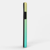 Coques Case-Mate iPhone Fond dégradé pastel turquoise jaune (Dos/Droite)