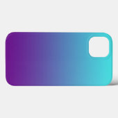 Coques Case-Mate iPhone Fond dégradé simple bleu turquoise violet (Verso (horizontal))