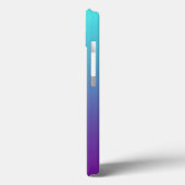 Coques Case-Mate iPhone Fond dégradé simple bleu turquoise violet (Verso / Gauche)