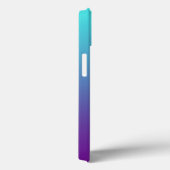 Coques Case-Mate iPhone Fond dégradé simple bleu turquoise violet (Verso / Droite)