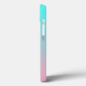 Coques Case-Mate iPhone Fond dégradé simple du sarcelle au rose (Verso / Gauche)