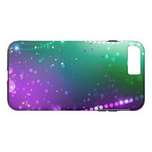 Coques Case-Mate iPhone Fond festif violet de Mardi Gras (Dos (Horizontal))