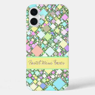 Coques iPhone 16 Plus Fond Géométrique Pastel Personnalisé