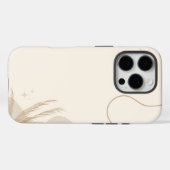 Coques Case-Mate iPhone Fond Linktree Floral Esthétique Marron Beige | (Verso (horizontal))