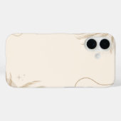 Coques Case-Mate iPhone Fond Linktree Floral Esthétique Marron Beige | (Verso (horizontal))
