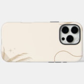 Coques Case-Mate iPhone Fond Linktree Floral Esthétique Marron Beige | (Verso (horizontal))
