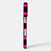 Coques Case-Mate iPhone Fond noir pois roses (Verso / Droite)