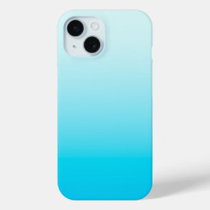 Coque Pour iPhone 15 Fond ombré bleu aqua
