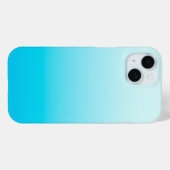 Coques Case-Mate iPhone Fond ombré bleu aqua (Verso (horizontal))