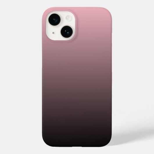 Coques Case-Mate iPhone Fond ombré rose noir (Verso)