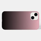 Coques Case-Mate iPhone Fond ombré rose noir (Verso (horizontal))
