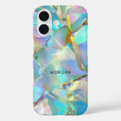 Coques Case-Mate iPhone Fond Opale & Nom Noir (Verso)