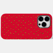 Coques Case-Mate iPhone Fond rouge de fraise amusant (Verso (horizontal))