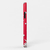 Coques Case-Mate iPhone Fond rouge et motif à pois (Dos/Droite)