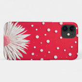 Coques Case-Mate iPhone Fond rouge et motif à pois (Dos (Horizontal))