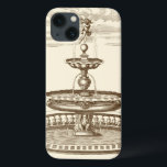 iPhone 13 Case Fontaine de cour avec chérub ornemental<br><div class="desc">Un chérubin ornemental surplombe cette fontaine de cour décorative. L'eau se déverse,  collectant dans les bassins individuels de la fontaine. Une image paisible qui aurait l'air extraordinaire dans n'importe quelle maison !</div>