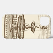 Coques Case-Mate iPhone Fontaine de cour avec chérub ornemental (Verso (horizontal))