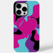 Coques Case-Mate iPhone Fonte cardiaque - rose, violet, bleu et noir (Verso)