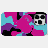 Coques Case-Mate iPhone Fonte cardiaque - rose, violet, bleu et noir (Verso (horizontal))