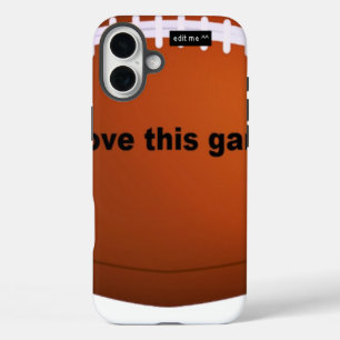 iPhone 16 Plus Case Football Américain : J'Aime Ce Jeu
