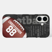 Coques Case-Mate iPhone Football américain Personalized Chalkboard (Verso (horizontal))