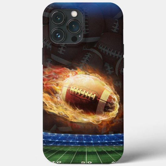 Coques Case-Mate iPhone Football en flammes (Verso)