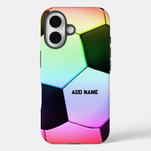 Coques iPhone 16 Football féminin coloré Football