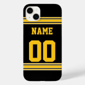 Coques Case-Mate iPhone Football Jersey Black Gold (Verso)