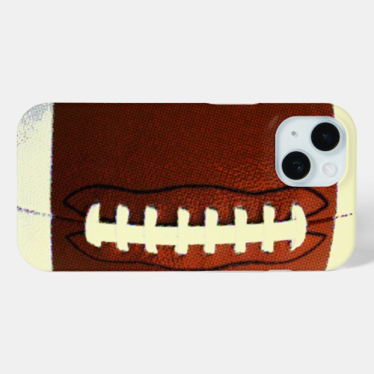 Coques Case-Mate iPhone Football rétro (Verso (horizontal))