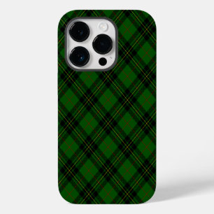 Coque Pour iPhone 14 Pro Forbes tartan vert noir plaid